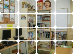 Vista parcial de la biblioteca de l'escola Pompeu Fabra de Reus